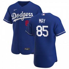 Los Angeles Dodgers #85 Dustin May Mens Nike Royal Alternate 2020 Authentic Player MLB Jersey