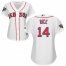 Boston Red Sox #14 Jim Rice White Home 2018 World Series Womens Stitched MLB Jersey