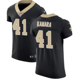 Nike New Orleans Saints #41 Alvin Kamara Black Team Color Mens Stitched NFL Vapor Untouchable Elite Jersey