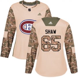 Adidas Montreal Canadiens #65 Andrew Shaw Camo Authentic 2017 Veterans Day Womens Stitched NHL Jersey