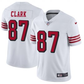 Nike San Francisco 49ers #87 Dwight Clark White Rush Mens Stitched NFL Vapor Untouchable Limited Jersey