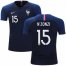 France #15 NZonzi Home Kid Soccer Country Jersey