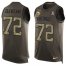 Nike Minnesota Vikings #72 Ezra Cleveland Green Mens Stitched NFL Limited Salute To Service Tank Top Jersey