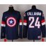 Olympic Team USA #24 Ryan Callahan Navy Blue Captain America Fashion Stitched NHL Jersey
