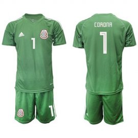 Mexico #1 Corona Green Goalkeeper Soccer Country Jersey