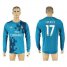 Real Madrid #17 Lucas.V Sec Away Long Sleeves Soccer Club Jersey