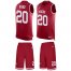 Nike San Francisco 49ers #20 Jimmie Ward Red Team Color Mens Stitched NFL Limited Tank Top Suit Jersey