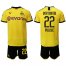 Dortmund #22 Pulisic Home Soccer Club Jersey