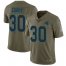 Nike Carolina Panthers #30 Stephen Curry Olive Mens Stitched NFL Limited 2017 Salute To Service Jersey