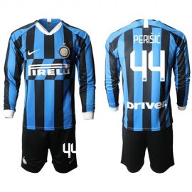 Inter Milan #44 Perisic Home Long Sleeves Soccer Club Jersey