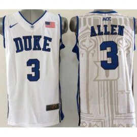 Duke Blue Devils #3 Grayson Allen White Stitched Basketball NCAA Jersey