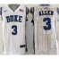 Duke Blue Devils #3 Grayson Allen White Stitched Basketball NCAA Jersey