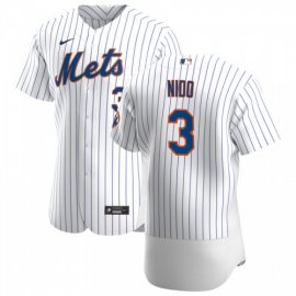 New York Mets #3 Tomas Nido Mens Nike White Home 2020 Authentic Player MLB Jersey