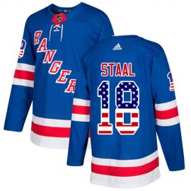Adidas New York Rangers #18 Marc Staal Royal Blue Home Authentic USA Flag Stitched Youth NHL Jersey
