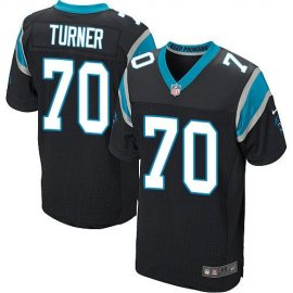 Nike Carolina Panthers #70 Trai Turner Black Team Color Mens Stitched NFL Elite Jersey