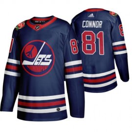 Winnipeg Jets #81 Kyle Connor Mens 2019-20 Heritage Classic Wha Navy Stitched NHL Jersey