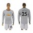 Manchester United #25 Valencia Sec Away Long Sleeves Soccer Club Jersey