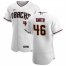 Arizona Diamondbacks #46 Riley Smith Mens Nike White Crimson Authentic Home Team MLB Jersey