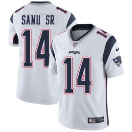 Nike New England Patriots #14 Mohamed Sanu Sr White Mens Stitched NFL Vapor Untouchable Limited Jersey