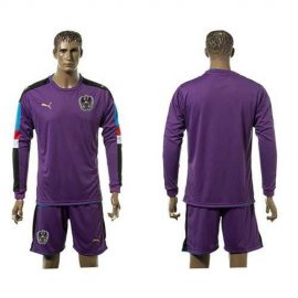 Austria Blank Purple Goalkeeper Long Sleeves Soccer Country Jersey