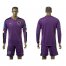 Austria Blank Purple Goalkeeper Long Sleeves Soccer Country Jersey