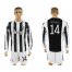 Juventus #14 Mattiello Home Long Sleeves Soccer Club Jersey