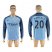 Manchester City #20 Mangala Home Long Sleeves Soccer Club Jersey