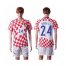 Croatia #24 Badelj Home Soccer Country Jersey