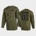 Seattle Kraken Custom Mens Adidas Veterans Day 2022 Military Appreciation NHL Jersey – Olive
