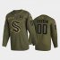 Seattle Kraken Custom Mens Adidas Veterans Day 2022 Military Appreciation NHL Jersey – Olive