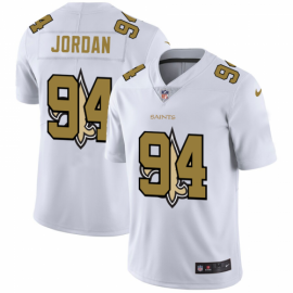 New Orleans New Orleans Saints #94 Cameron Jordan White Mens Nike Team Logo Dual Overlap Limited NFL Jersey