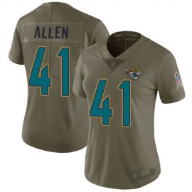 Nike Jacksonville Jaguars #41 Josh Allen Olive Womens Stitched NFL Limited 2017 Salute to Service Jersey