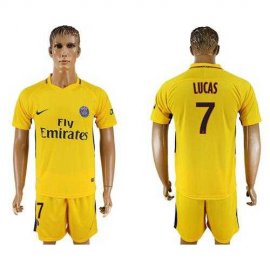 Paris Saint-Germain #7 Lucas Away Soccer Club Jersey