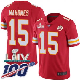 Nike Kansas City Chiefs #15 Patrick Mahomes Red Super Bowl LIV 2020 Team Color Youth Stitched NFL 100th Season Vapor Untouchable Limited Jersey