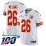 Nike Kansas City Chiefs #26 Damien Williams White Super Bowl LIV 2020 Youth Stitched NFL 100th Season Vapor Untouchable Limited Jersey