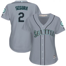 Seattle Mariners #2 Jean Segura Grey Road Womens Stitched MLB Jersey