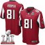 Nike Atlanta Falcons #81 Austin Hooper Red Team Color Super Bowl LI 51 Youth Stitched NFL Elite Jersey