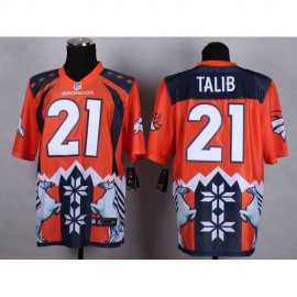 Nike Denver Broncos #21 Aqib Talib Orange Mens Stitched NFL Elite Noble Fashion Jersey