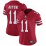 Nike San Francisco 49ers #11 Brandon Aiyuk Red Team Color Womens Stitched NFL Vapor Untouchable Limited Jersey