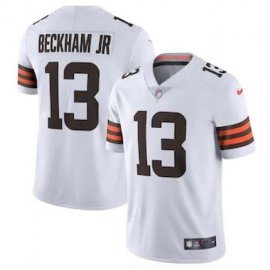 Cleveland Browns #13 Odell Beckham Jr. Mens Nike White 2020 Vapor Limited Jersey