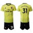 Arsenal #31 Kolasinac Yellow Soccer Club Jersey