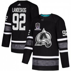 Adidas Colorado Avalanche #92 Gabriel Landeskog Black 2022 Stanley Cup Champions Authentic All-Star Stitched NHL Jersey Mens