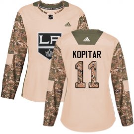 Adidas Los Angeles Kings #11 Anze Kopitar Camo Authentic 2017 Veterans Day Womens Stitched NHL Jersey