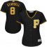 Pittsburgh Pirates #8 Willie Stargell Black Alternate Womens Stitched MLB Jersey