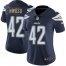 Nike Los Angeles Chargers #42 Uchenna Nwosu Navy Blue Team Color Womens Stitched NFL Vapor Untouchable Limited Jersey