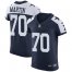 Nike Dallas Cowboys #70 Zack Martin Navy Blue Thanksgiving Mens Stitched NFL Vapor Untouchable Throwback Elite Jersey