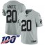 Nike Las Vegas Raiders #20 Damon Arnette Silver Mens Stitched NFL Limited Inverted Legend 100th Season Jersey