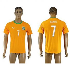 Cote dlvoire #7 Daniel Home Soccer Country Jersey