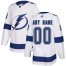Mens Adidas Lightning Personalized Authentic White Road NHL Jersey