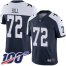 Nike Dallas Cowboys #72 Trysten Hill Navy Blue Thanksgiving Mens Stitched NFL 100th Season Vapor Throwback Limited Jersey